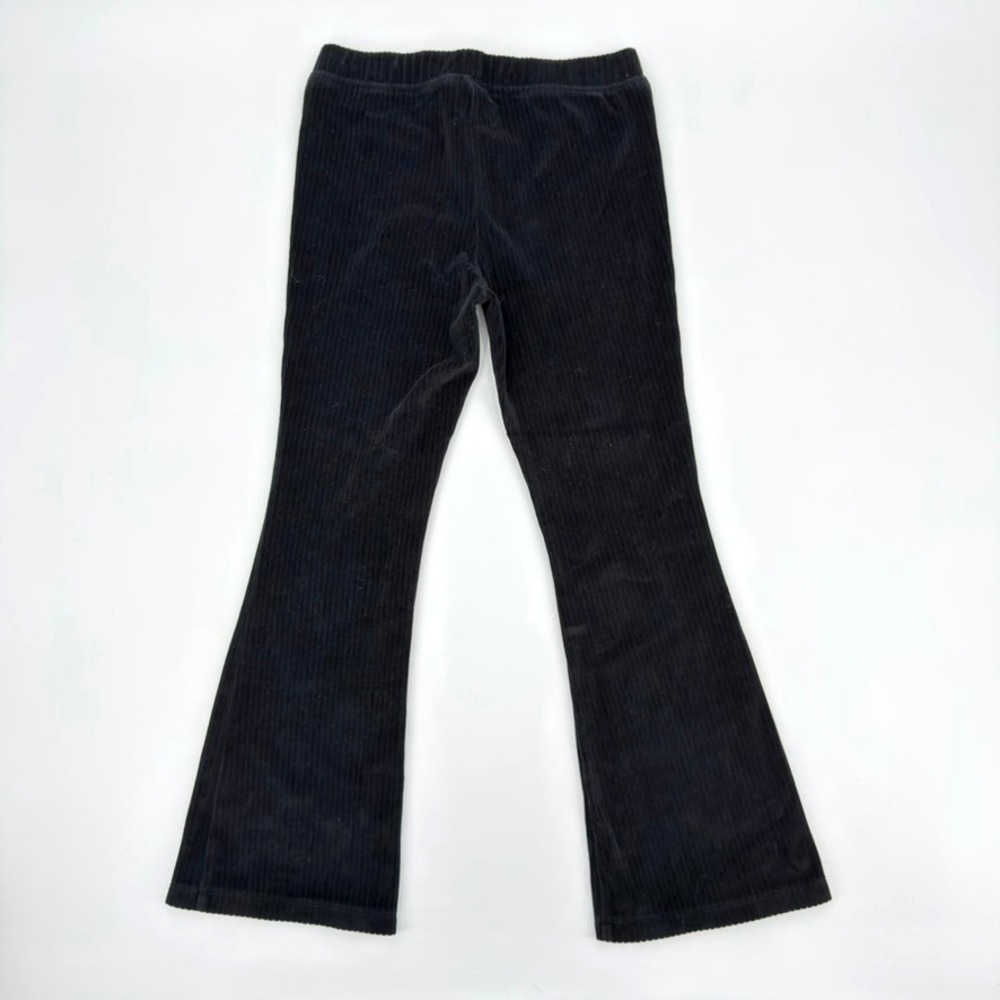 Cat & Jack Girls Black Corduroy Flare Pants Size L 10/12 Bell Bottom Pull On - Picture 8 of 9